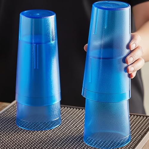 Vista 32 de Juego de 12 vasos de color transparente de 5 oz. Vasos de té helado reutilizables de alta calidad, apilables, aptos para lavavajillas, resistentes a