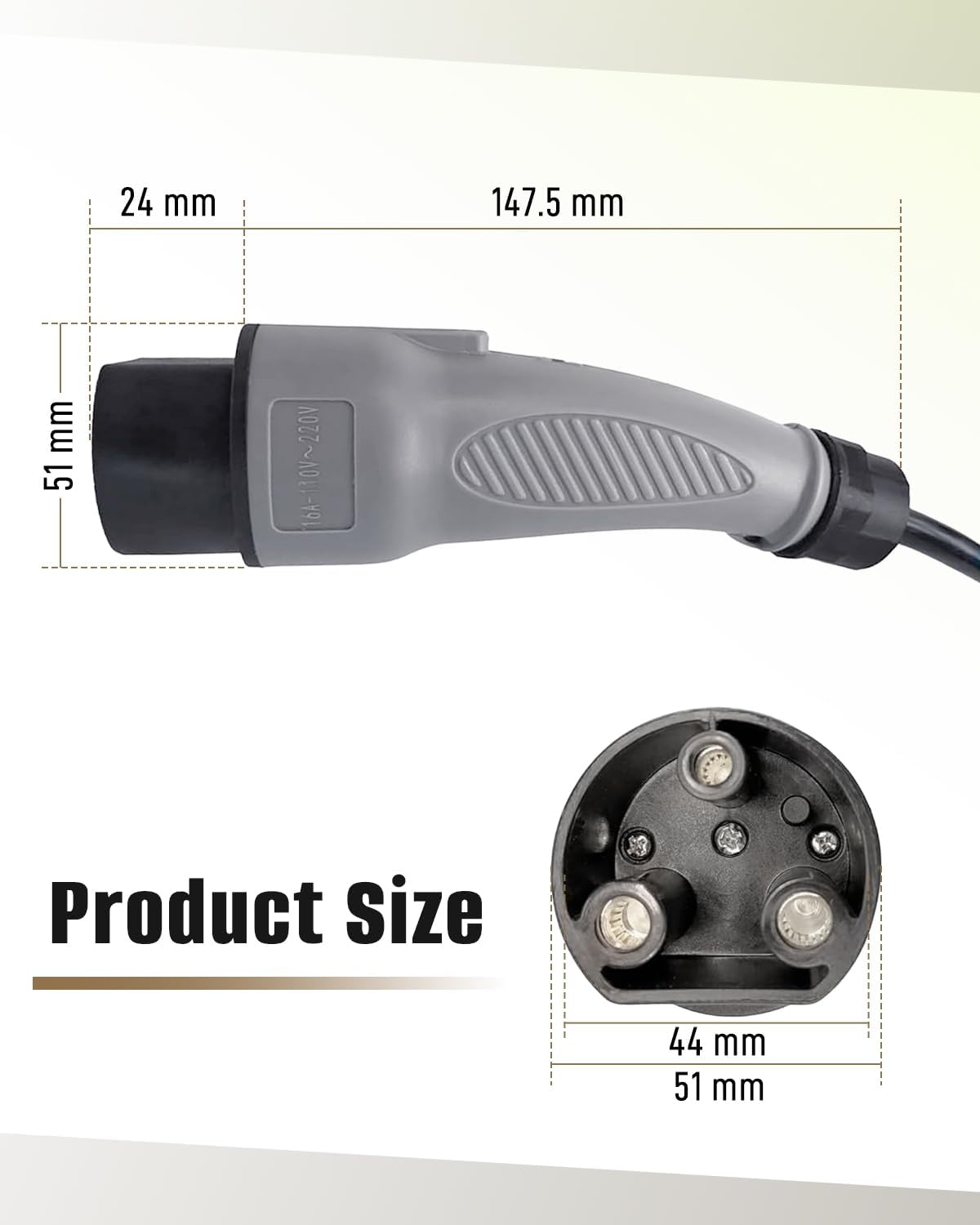 Charging Power Cord Assembly Fits for MadJax XSeries Storm Models 2023-Up Golf Carts, Fits for Star Sirius Capella 110V Classic Denago EV Rover XL Nomad XL, Replace 2CR910, 07-014, 16.4FT