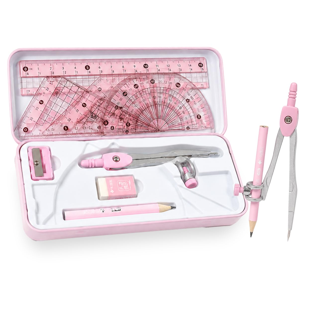 Geometry Set, Secondary School Stationery Set, Protractor and Compass