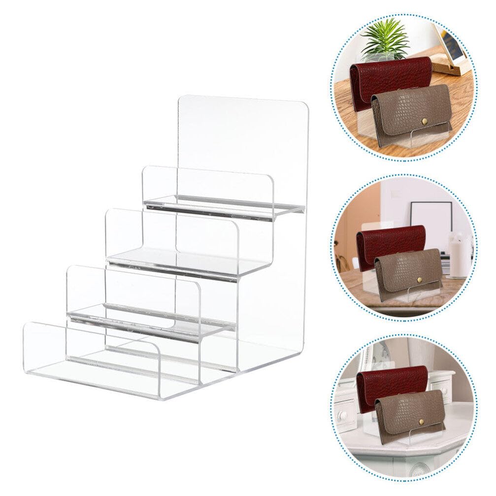 Espositore Organizer Trasparente Elegante e Moderno Acrilico Multi-strato Supporto per Occhiali e Portafogli per Accessori e Gioielli per Ufficio e Ambienti Retail