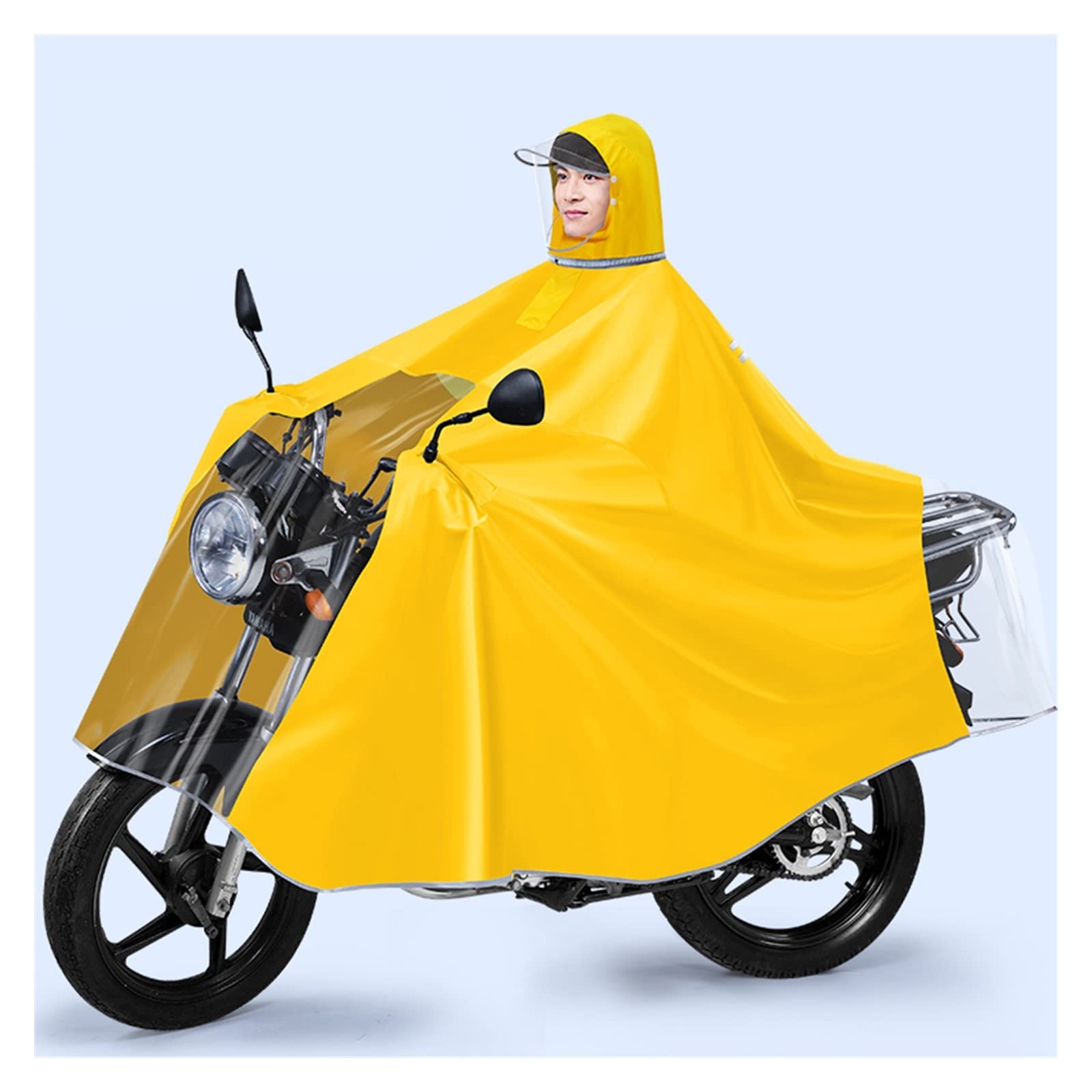 Dqzrtueca Yellow Rain Poncho For Cycling Bike Ebike Motorcycle Mobility Scooter Multicolor Multiple Sizes(,4Xl)