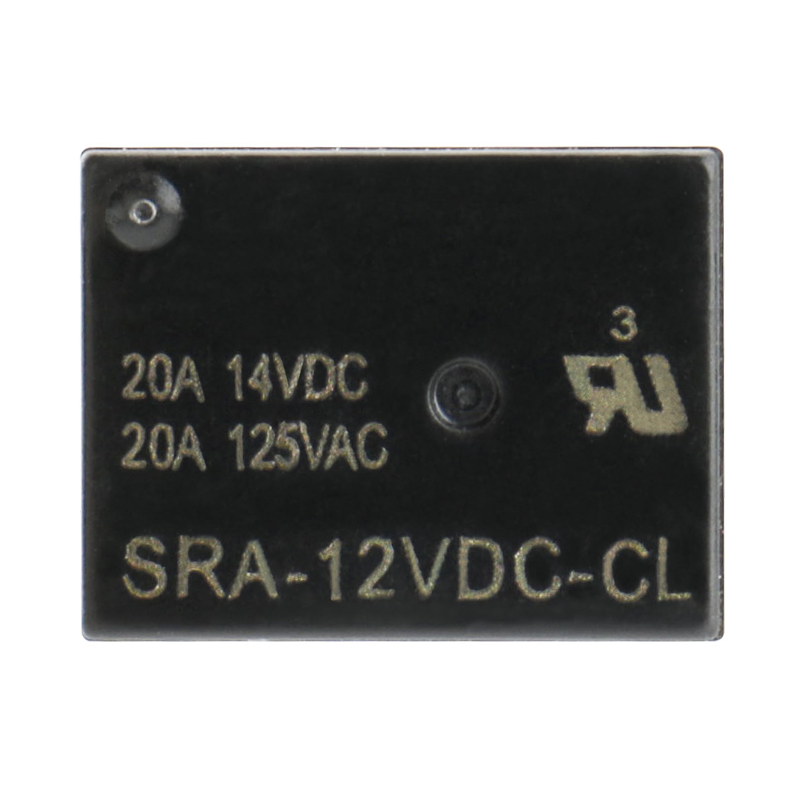 Weasch 2Pcs Subminiature High Power Relay, SRA-12VDC-CL, DC 12V Coil, 20A 125VAC/14VDC, 1NO 1NC, PCB General Purpose Relay 5 Pins SPDT (2)