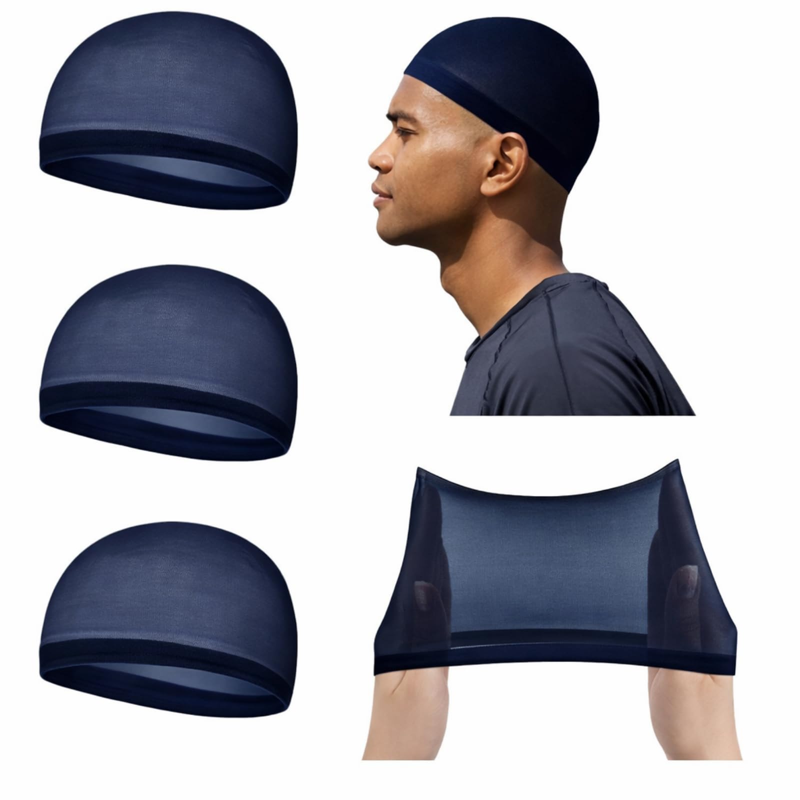 Ramede Stocking Wave Cap for Men Women Wig Caps