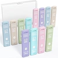 FourCandies 0.7mm HB #2 Mechanical Pencil Leads - 720 Break-Resistant Black Refills in 12 Colorful Tubes