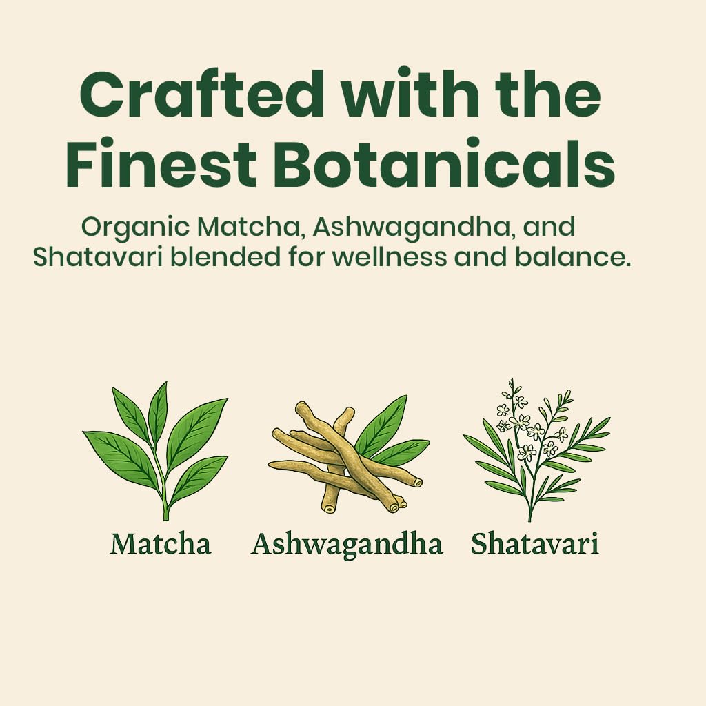 Herbal Cup Tea Organic Japanese Matcha Ashwagandha Shatavari 2oz — view 6