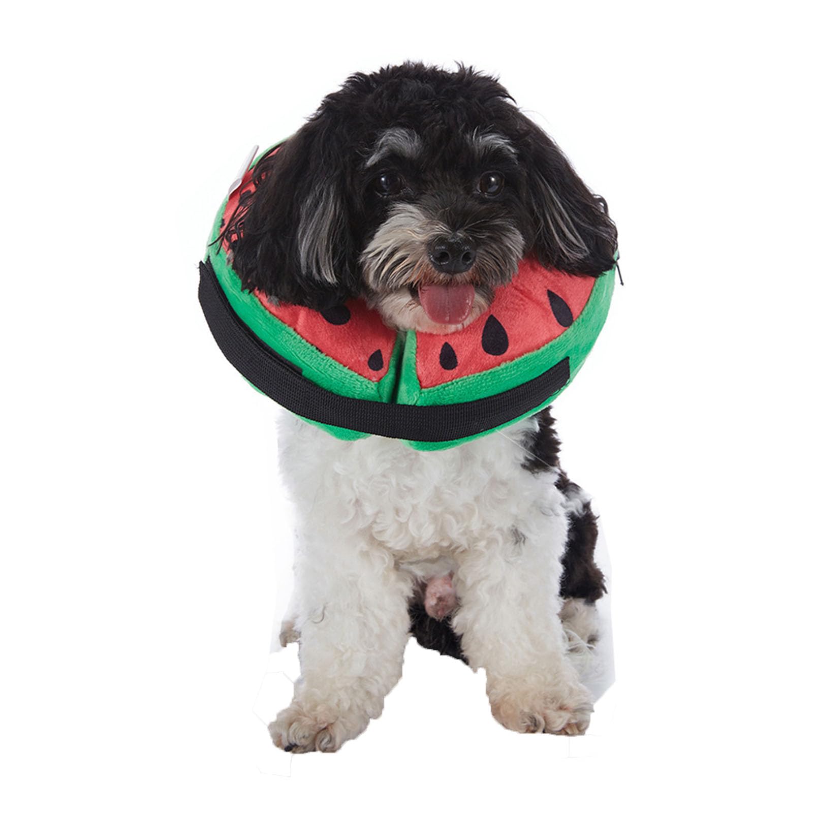 FANSU Inflatable Dog Collars for After Surgery, Recovery Collar for Dogs and Cats Adjustable Pet Cone Collar Soft Round Donut Collar for Cats Dogs to Stop Licking Wounds (L,Watermelon)