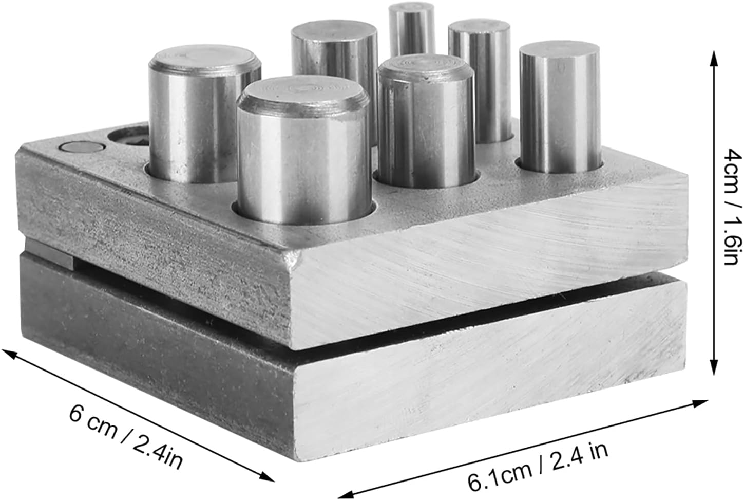 flexman Punch die Disc, Alloy Steel 7 Holes Punch die Disc Set, Irregular Round Punching Cut Jewelry Tools, Jewelers Disc Cutter with 7 Punch Dies for Jewelry Making