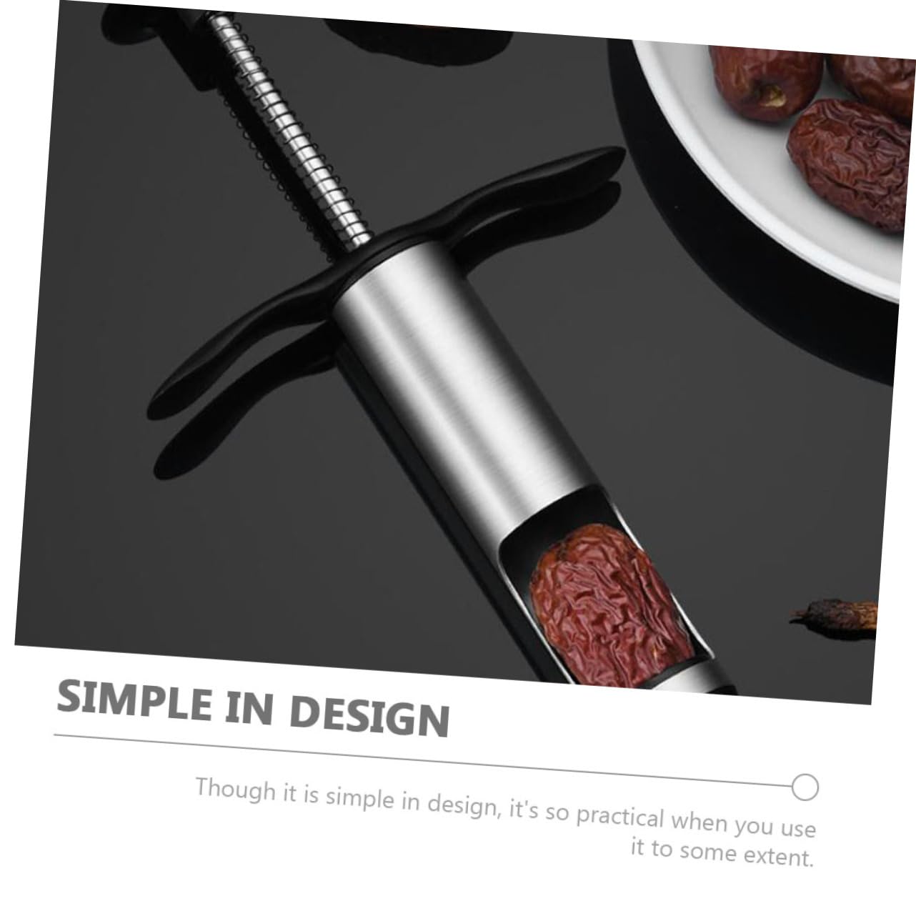 MUCKLILY 1Pc Cherry Corer Tool Fruit Pit Remover for Removal Convenient Kitchen Gadget for Red Dates and Other Fruits