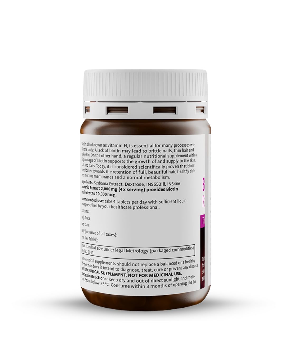 Kräuterhaus Sanct Bernhard Biotin Radiant Revive | Biotin 10,000mcg for Hair Growth & Hair Fall Control | Hair Supplement for Women & Men | Strong Nails, Healthy Skin | Easy to Swallow | 100 Tablets — Amazon image 7
