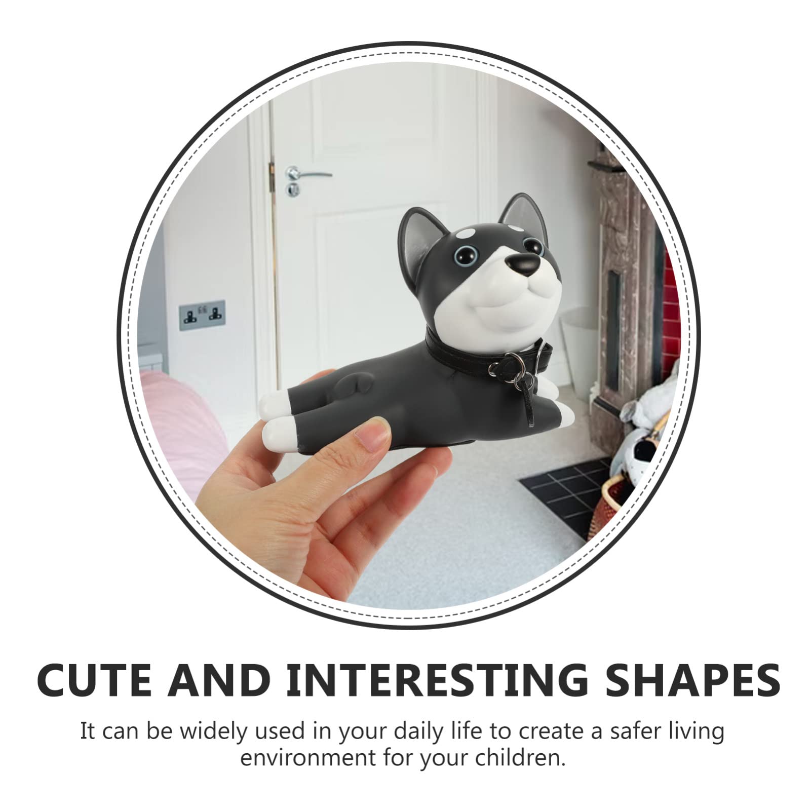 Operitacx 3stücke Kids Türstopper Cartoon Design Anti-rutsch Türkeil Sicherer Türpuffer Für Kinderzimmer Für Verschiedene Bodenarten Dekorativ Und Funktional Hund