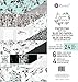 Prima Marketing Inc. 597528 Flirty Fleur 12x12 Paper Pad, Black & Teal