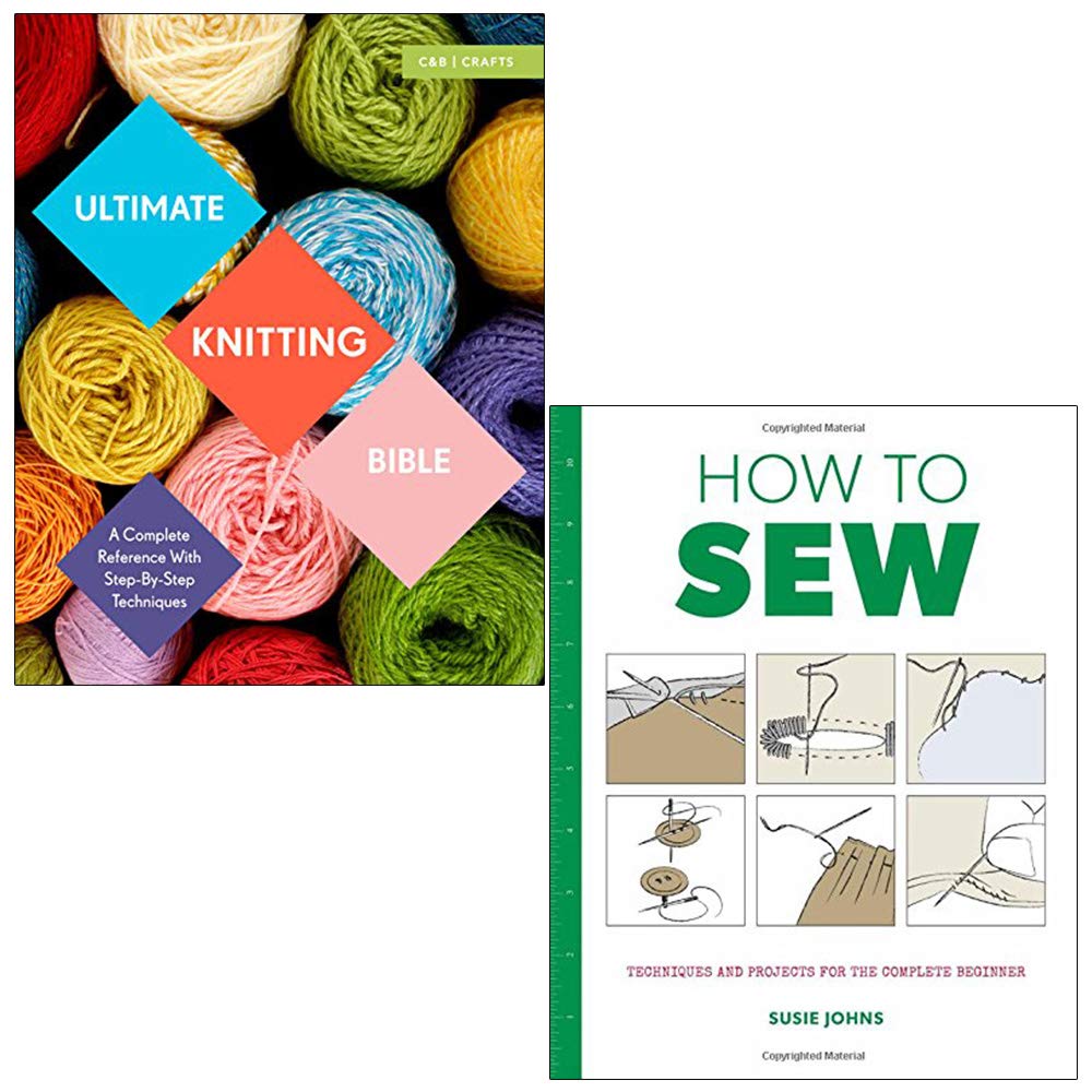 Ultimate Knitting Bible By Sharon Brant & How to Sew By Susie Johns 2 Books Collection Set
