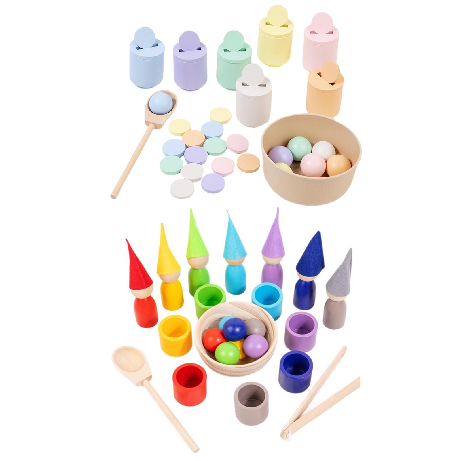 Juguetes de clasificación de color, tazas de clasificación de color Juegos | Topes de bolas de , actividades de aprendizaje preescolares Kits STEM,