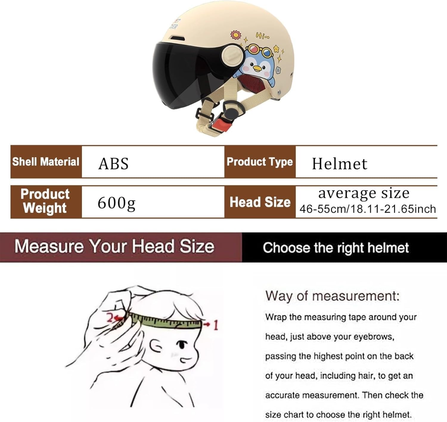 Casco Jet for Bambini Aperto con Visiera, Omologato ECE DOT, Casco da Moto Scooter Unisex for Ragazzi e Ragazze da 3 a 12 Anni