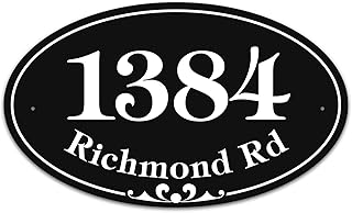 My Sign Center House Address Sign, House Address Plaque, Indoor/Outdoor Use, 11x18 Inch, 22 Colors, Reflective Option, USA Made (Prestige Oval)