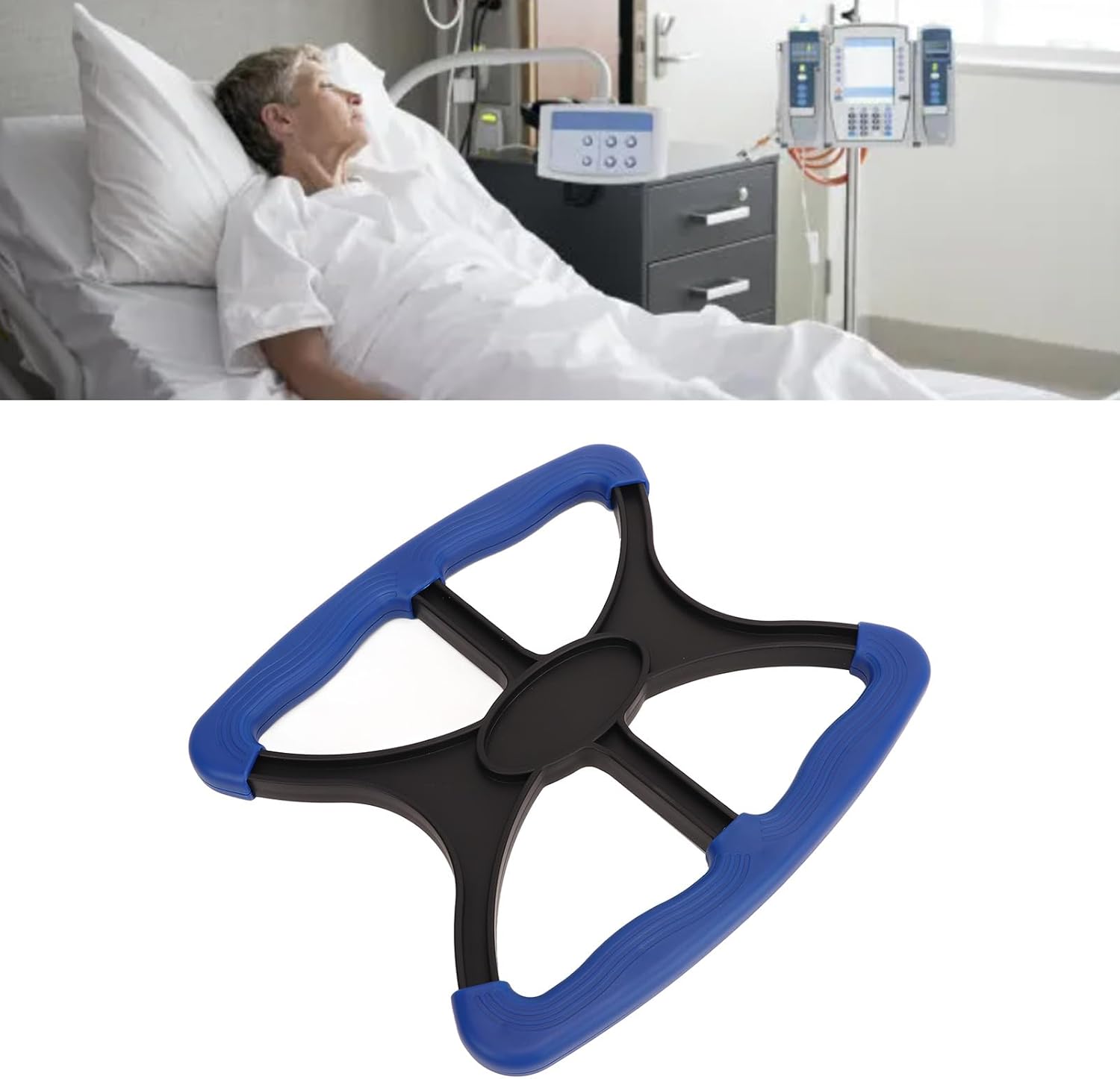 Lift Assists Standing Aid-Handicap Bar with No-Slip Grip Handles, Portable Lift Aid for Handicapped, Blue with Rubber Grip​ Handicap Bar Lift Aid to Transfer Elderly Senior Bariatric