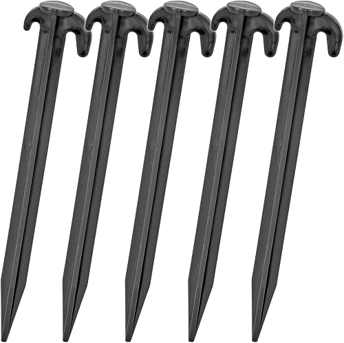 30x Piquets de Tente Noirs de 19,5cm VOSS.farming