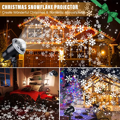 Christmas Projector Lights Outdoor, Snowflake Projector Lights With Remote, Christmas Decorations Indoor Outdoor, Ip65 Waterproof Holiday Projector, Ideal For Xmas Holiday Party Wedding Garden Patio #TOP6
