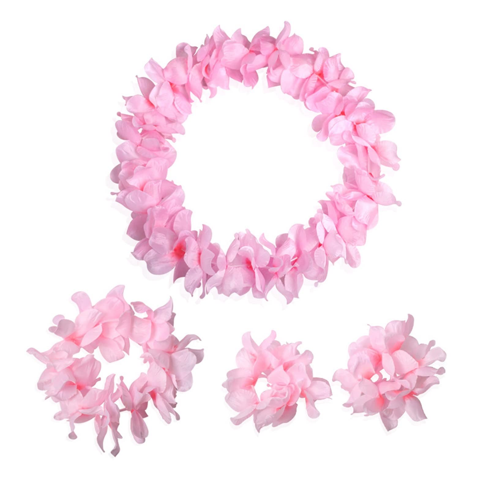 TOORU TRUSTTWO 4 Pezzi di Stoffa da Festa hawaiane Ghirlanda Cravatta Artificiale Vestito Hawaii Fiori for Festa Leis Ghirlanda Spiaggia Ghirlanda Fai da Te Decorazione Regalo The Rood