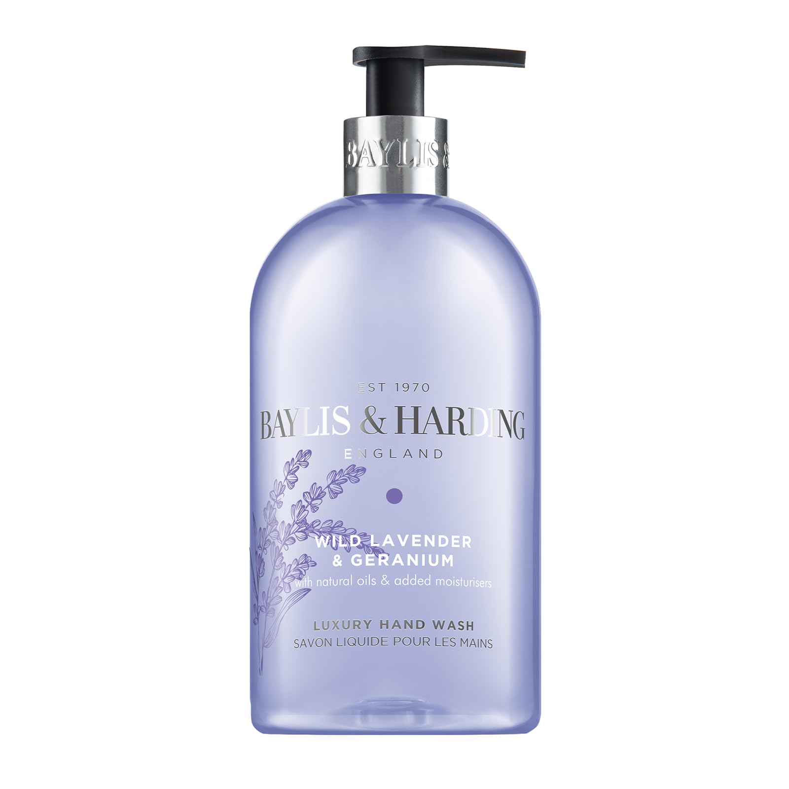 Baylis & Harding Signature Wild Lavender & Geranium Hand Wash 500ml (Pack of 1) - Vegan Friendly