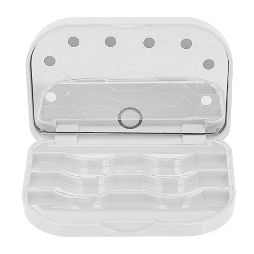 Uonlytech Caja de almacenamiento de pestañas, portátil, soporte de pestañas, caja de pestañas ligera para viajes, organizador de almacenamiento de