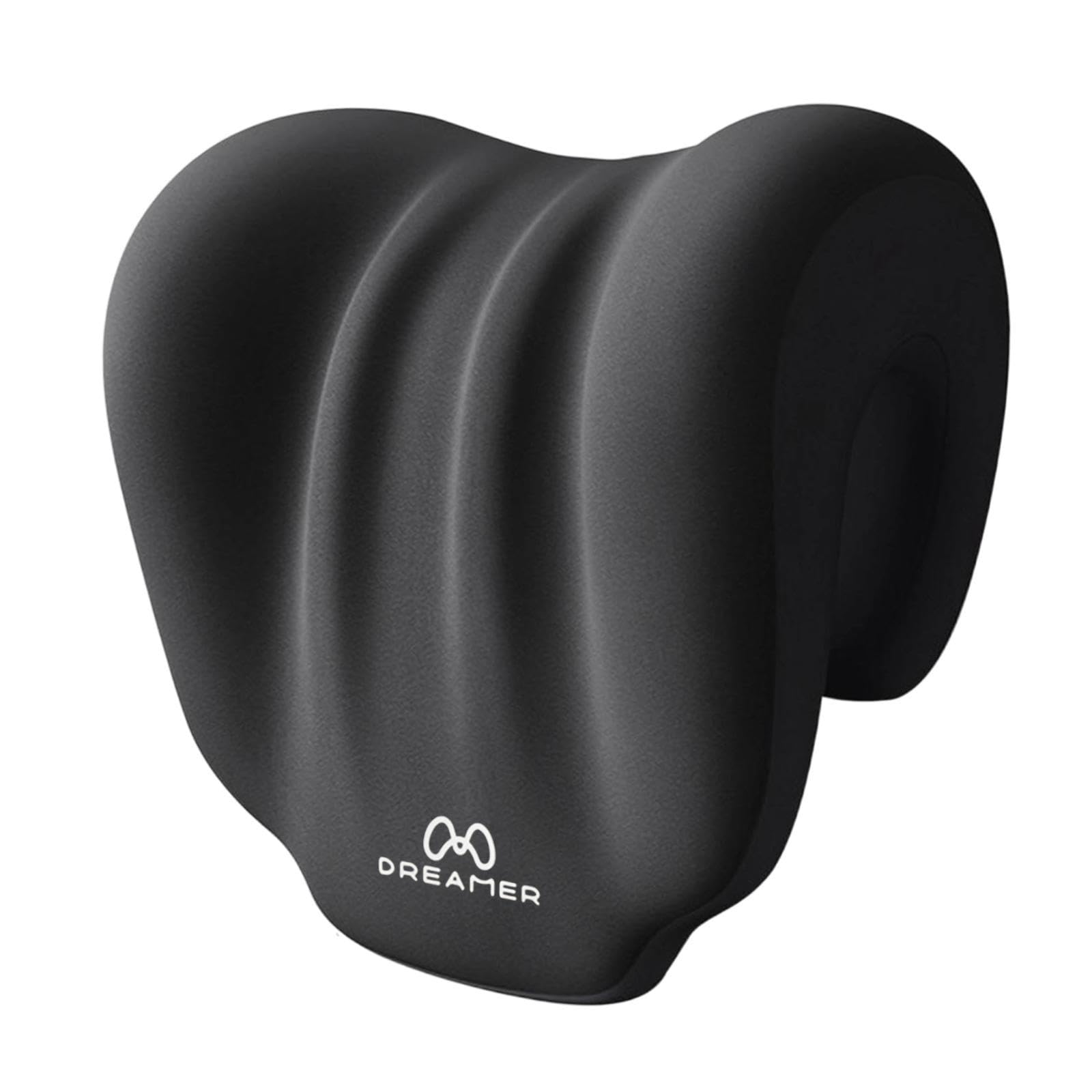 Amagogo Nackenkissen für Bürostühle, Kopfstützenkissen, Schreibtischkissen für Nickerchen, Nacken- und Rückenstütze, ergonomisch, Schwarz