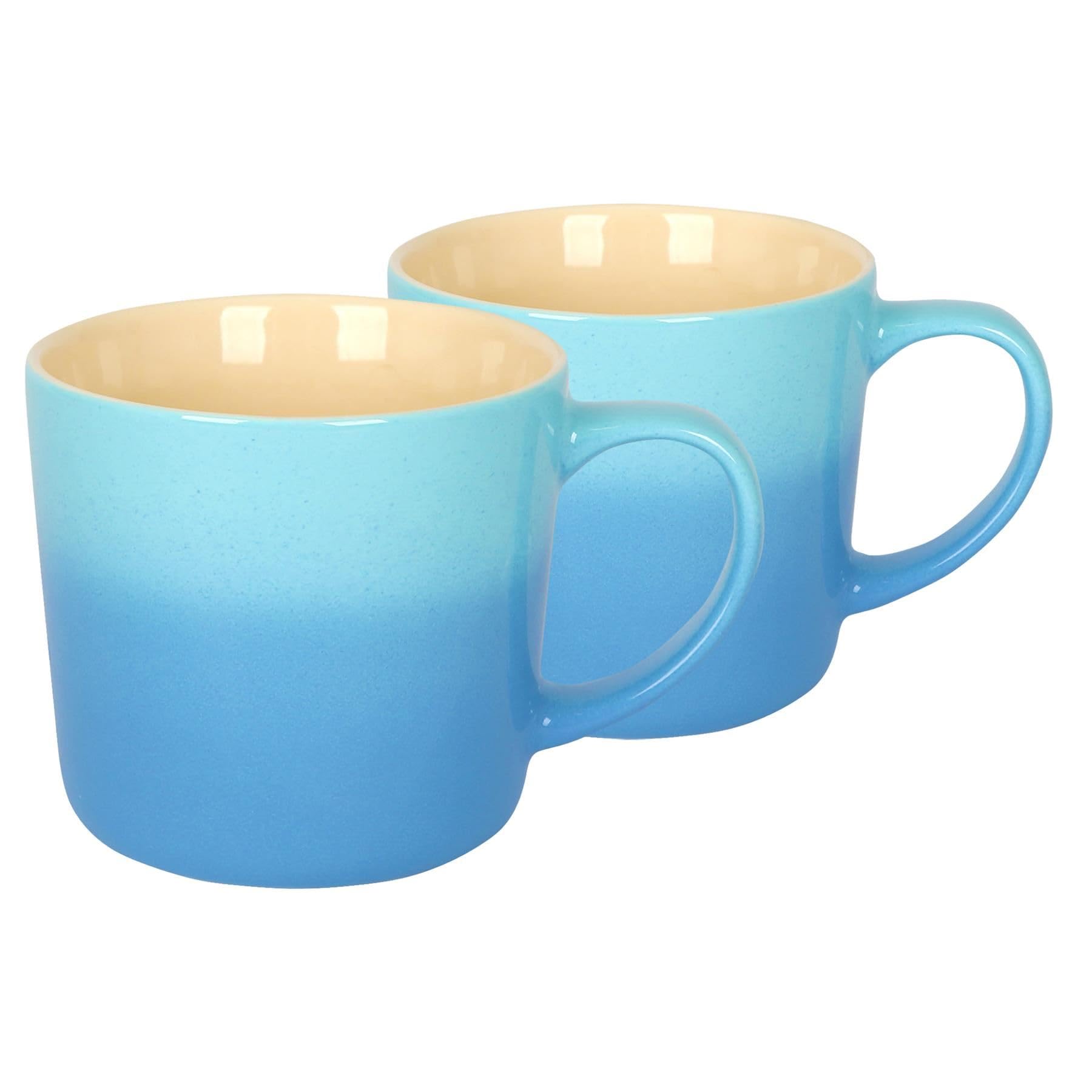 Argon Tableware Blue Ombre Coffee Mug 330ml - Pack of 2 - New Bone China Tea Mug, Vegan Friendly Ceramic Cup, Glazed Stoneware Style Drinkware, Microwave Dishwasher Safe โ image 1