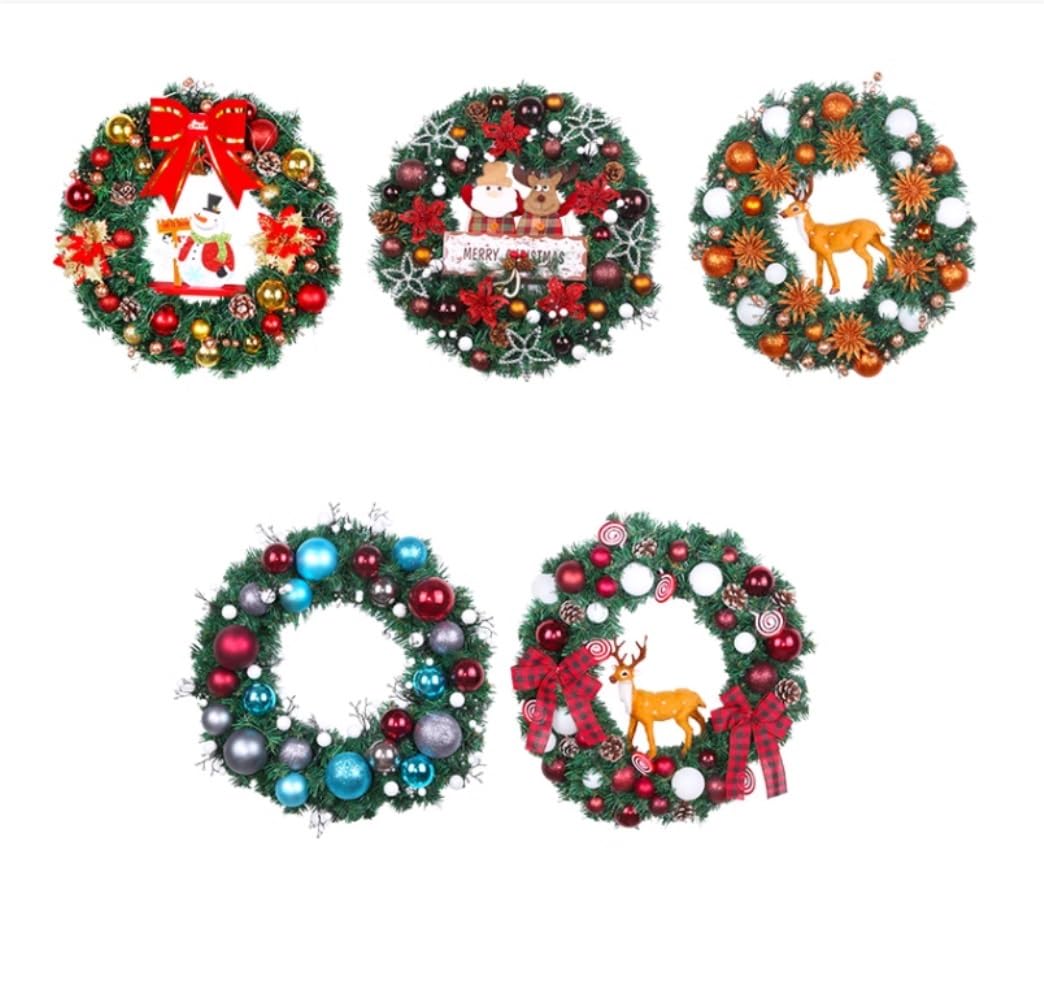 Winterkranz Dekokranz Die Weihnachtskranzdekoration Eignet Sich for Die Innen- Und Außendekoration Adventskranz Christbaumschmuck(7 3/8)