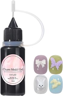 Nail Sculpting Gel 10ML Clear Non-Sticky Jewelry Glue | Nail 3D Sculpting Gel for Extension Painting Colors Beginner Professional Salon Manicure Shop Gem Glitter