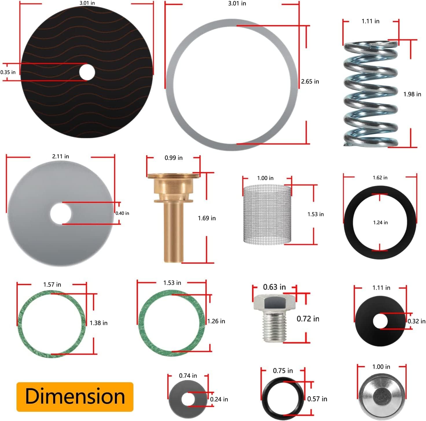 RK1-600XL Repair Kits FNPT Accessories Fit for Zurn Wilkins 1" Model Reduction Valve