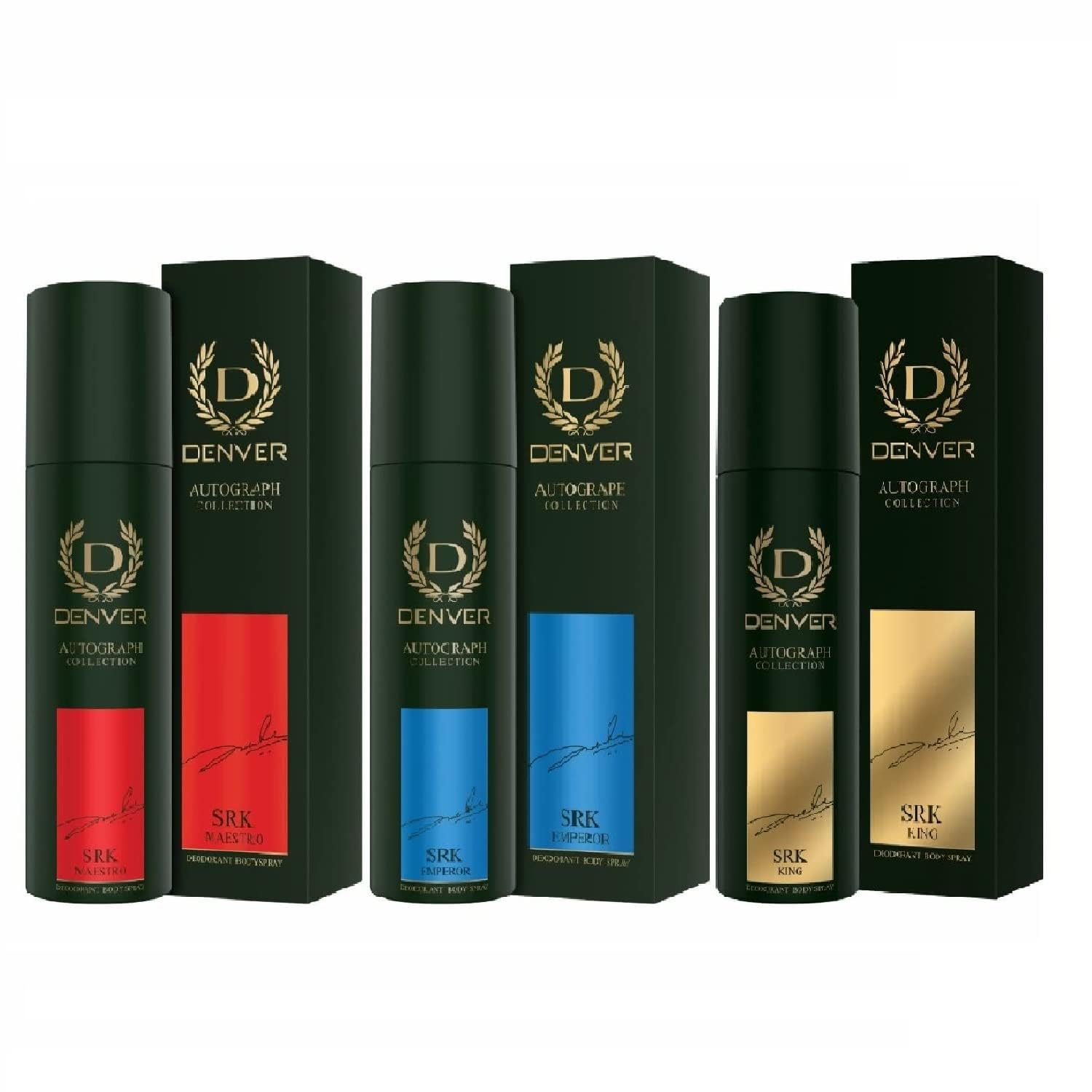 Denver Srk King, Emperor & Maestro Autograph Collection Aerosol Deodorant (Combo Of 3) -140Ml Each | Long Lasting Luxury Deo Fragrance For Men-image-22