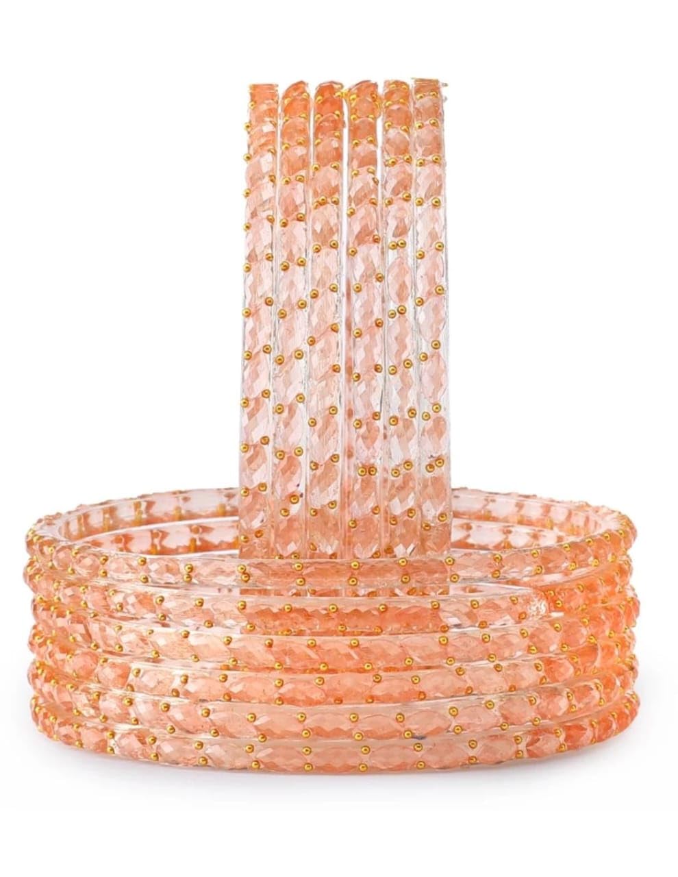 Rain Drop Glass Bangles Set For Women And Girls Pack of 12(Size 2.10 And 2.12 Avaiables)