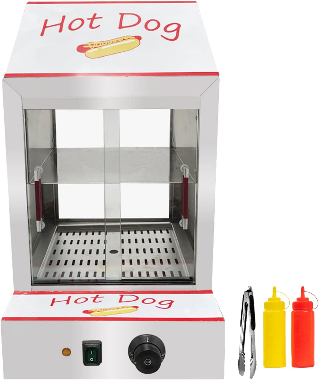 Commercial Hot Dog Machine With Bun Warmer Hot Dog Steamer