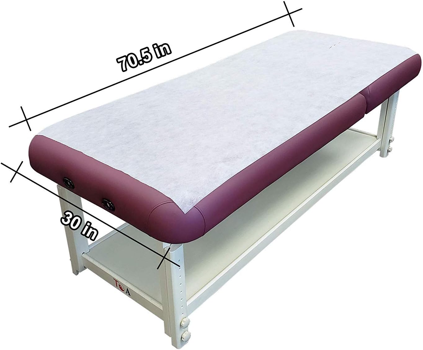 TOA Supply 30" Wide x 294ft Disposable Poly Paper Waterproof Exam Massage Table Bed Cover 50 Sheets/Roll : Industrial & Scientific