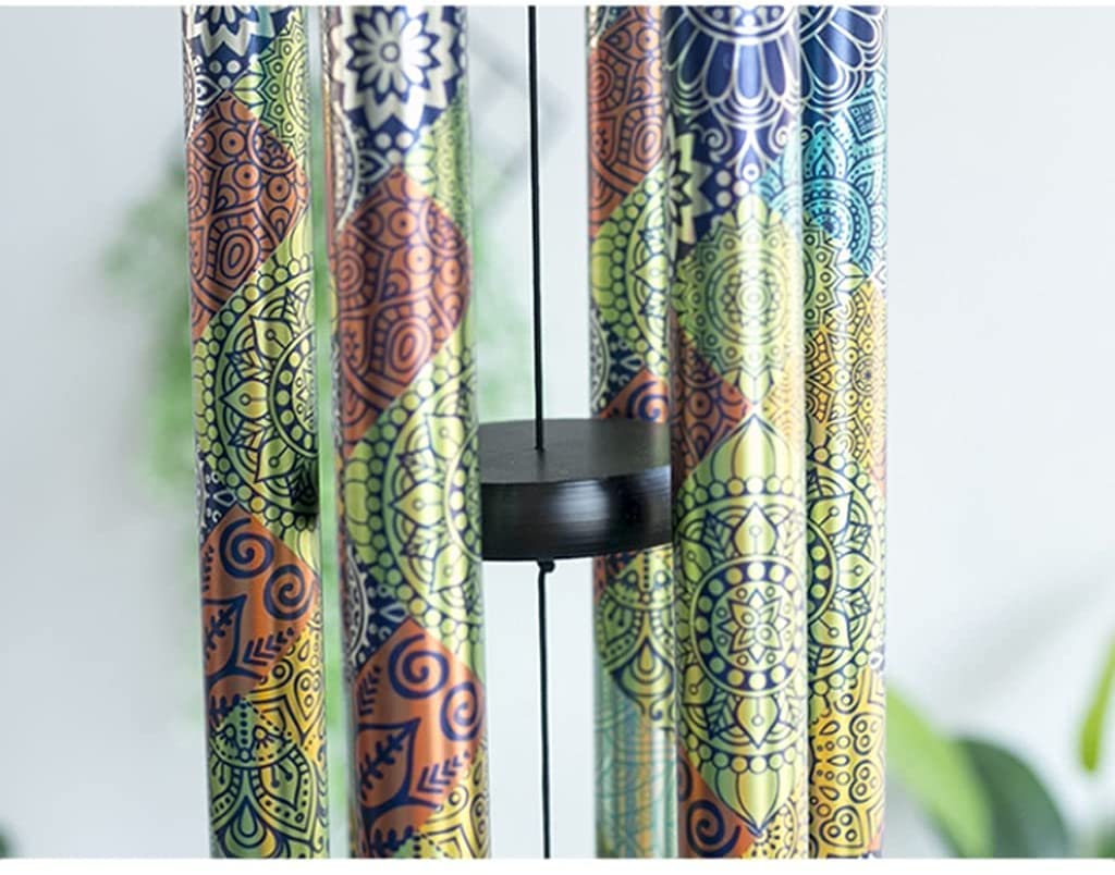 Windspiel Garten Windspiele für Draußen Outdoor Deep Tone, 45-Zoll-Memorial-Windspiele Groß Mit 6 Schweren Röhren Im Freien Für Hängende Dekoration Im Garten Klangspiel (Color : A)