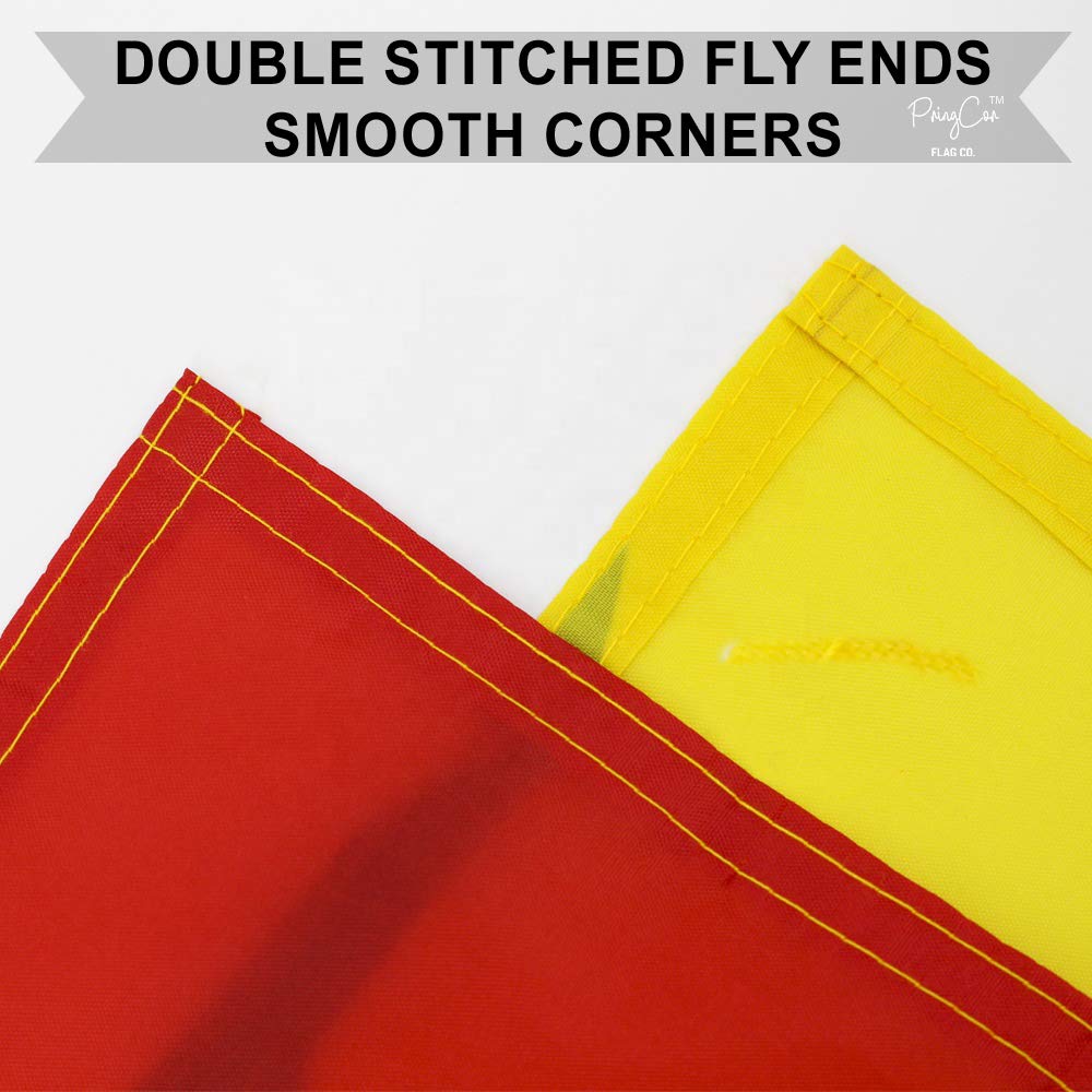 PringCor Große Flagge 90 X 152 Cm – MD-Polyester, Beidseitig Bedruckt, Mit Messingösen, Für Innen & Außen