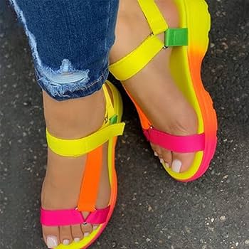 Amazon.com: HIONRE Beach Platform Sandals,Large Size Casual