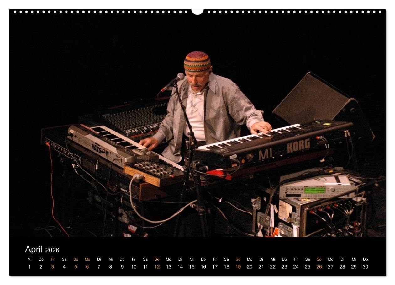 Jazz Pianisten 2026 (hochwertiger Premium Wandkalender 2026 DIN A2 quer), Kunstdruck in Hochglanz: Sensible Momentaufnahmen berühmter Tastenkünstler (CALVENDO Kunst)