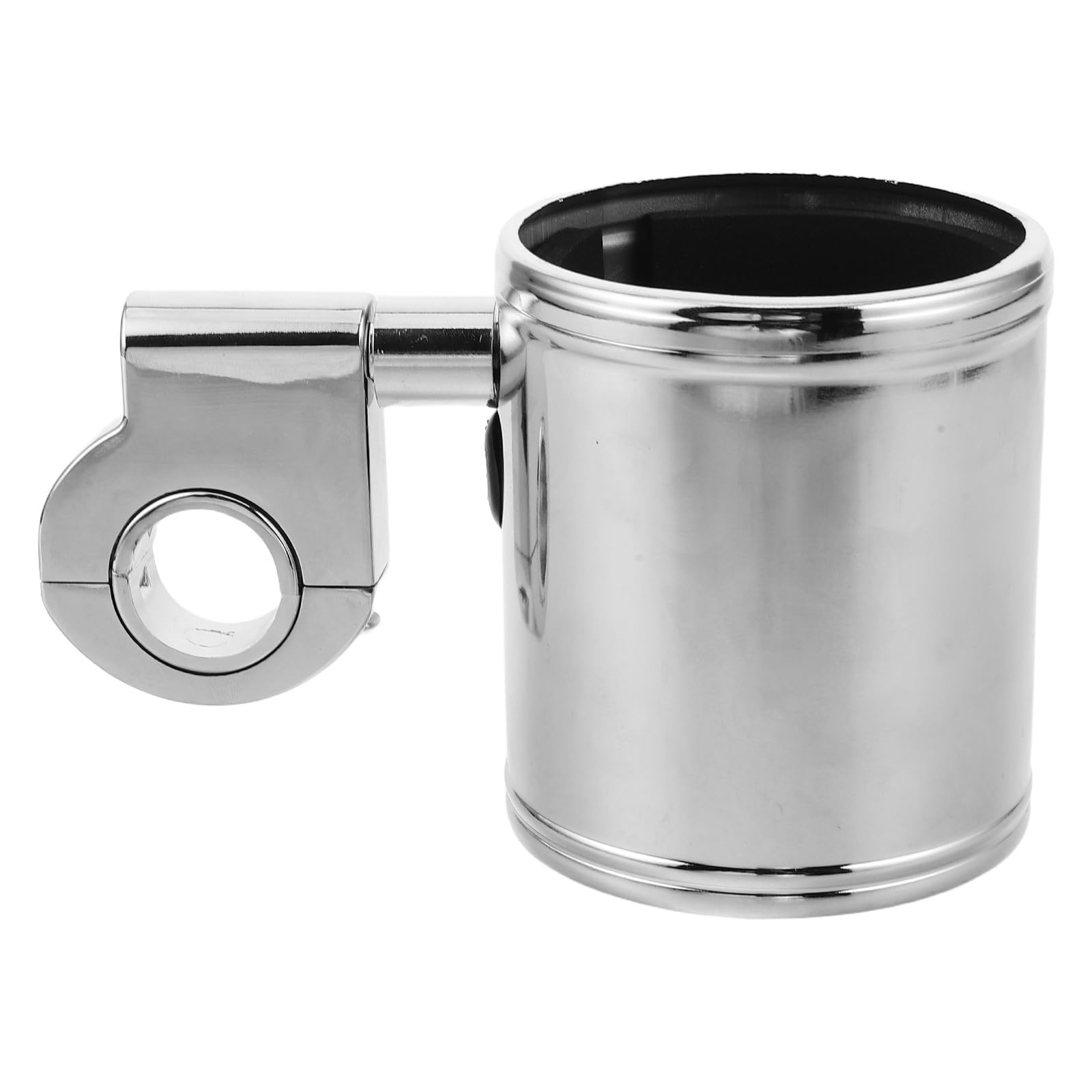 Motorrad Getränkehalter für Lenker, 78mm, Aluminiumlegierung, Silber | Motorrad und Fahrrad, 0, 87 bis 1, 25 Zoll Lenker, Wetterfeste Ausführung, Schneller Halt