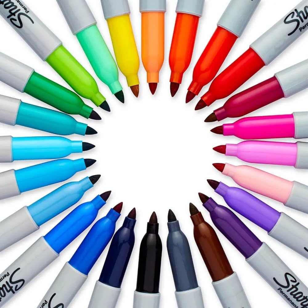 Sharpie Limited Edition Color Burst Permanent Markers, Fine Point, 34 Count