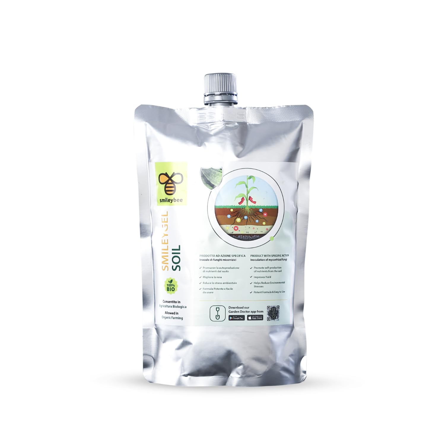 smileybee Smileygel Soil Dngemittel bestehend aus Mykorrhizen - 250 ml -  Frdert die Eigenproduktion von Stickstoff, Kalium und Phosphor auf ...