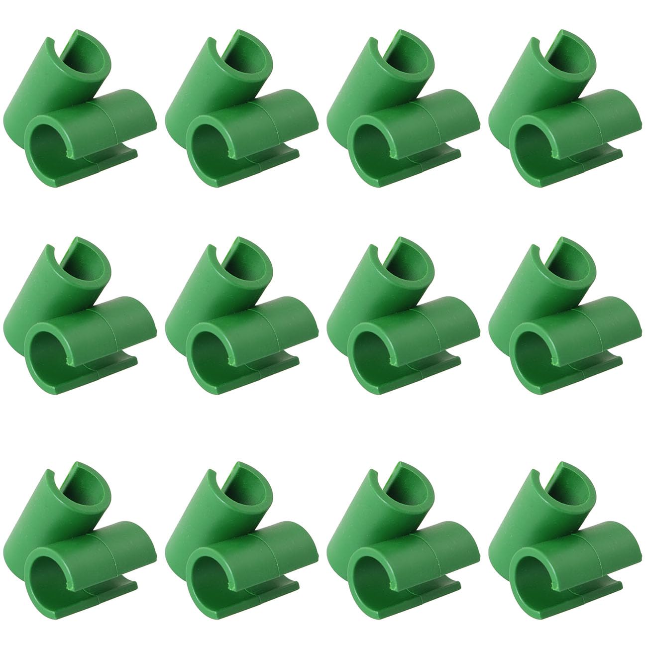 RLECS 50 Clip Porta Piante In Plastica Verde – Connettori A Croce Per Sostegno, Diametro 11 Mm, Per Giardinaggio