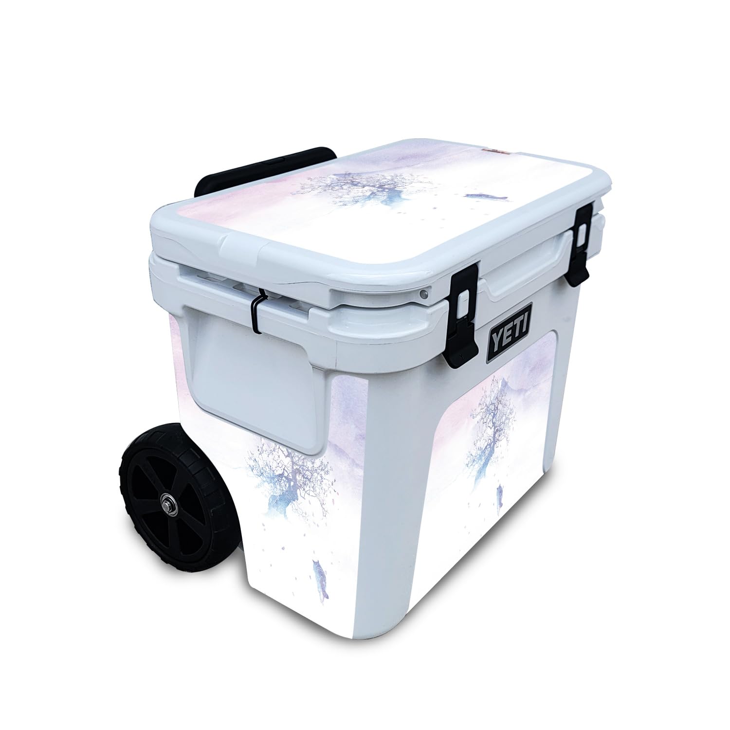 Glossy Glitter Skin Compatible with Yeti Roadie 32 Wheeled Cooler - Long Way to Fuji - Premium 3M Vinyl Protective Wrap Decal Cover - Easy to Apply | Crafted in The USA by MightySkins