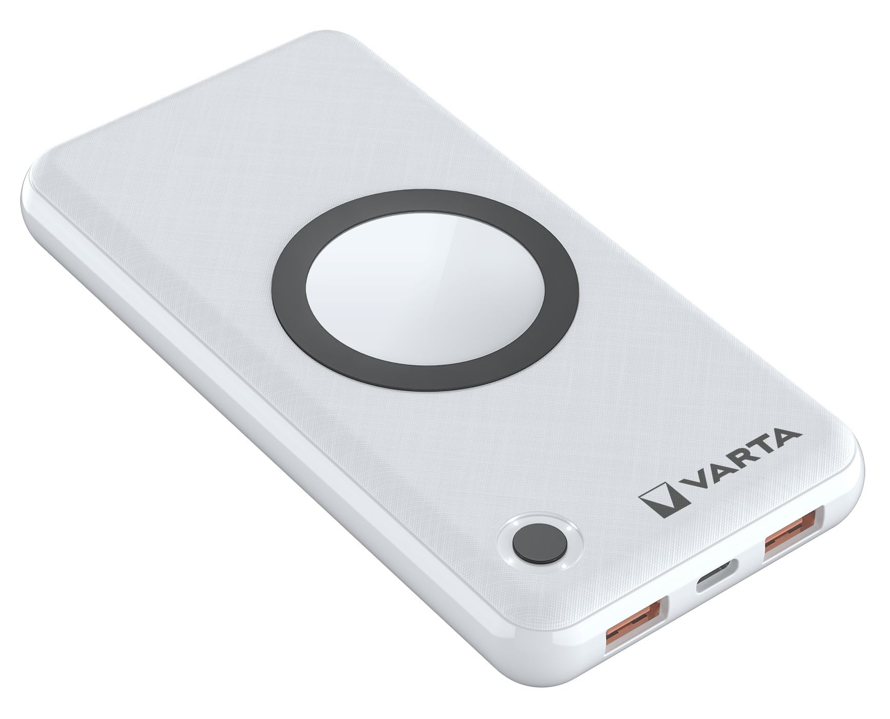 VARTA Wireless Power Bank 15000 mAh, 20 W Fast Charging, USB C PD | power bank 2 en 1 y cargador inalámbrico, Quick Charge, carga inalámbrica, cargador portátil para hasta 4 dispositivos