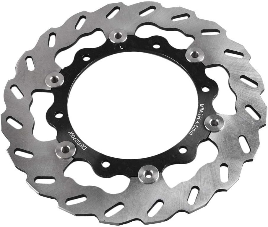 Cnamid5 Pair Motorcycle Front Brake Disc Rotor Replacement For Yamaha XP T-MAX ABS 500 2008-2012 / XP T-MAX 500 2008-2012, Black