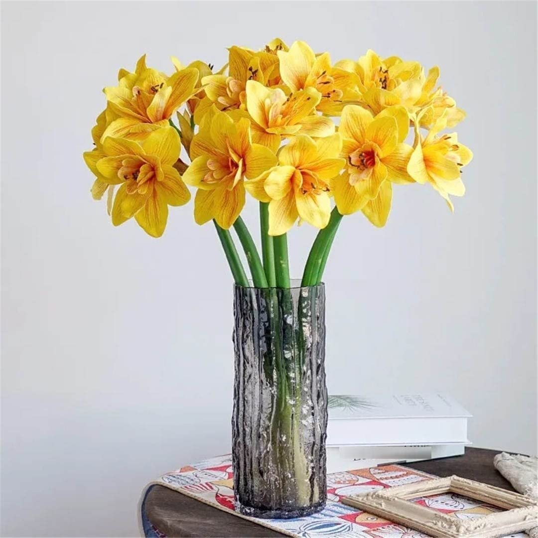 Künstliche Blumen, Frühlingsdekorationen, künstliche Amaryllis-Blume, Heimtisch, Hochzeitsdekoration, PU-Kunstblumen