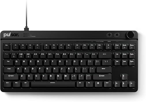 Pulsar Gaming Gears Xboard MS TKL Gaming Keyboard, 80%, ANSI, Black