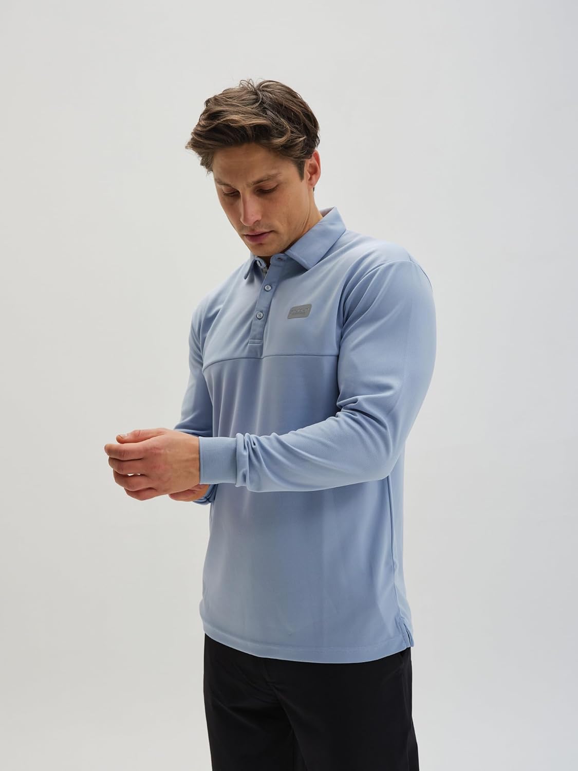 Long Sleeve Polo in Slate Grey by Stuburt
