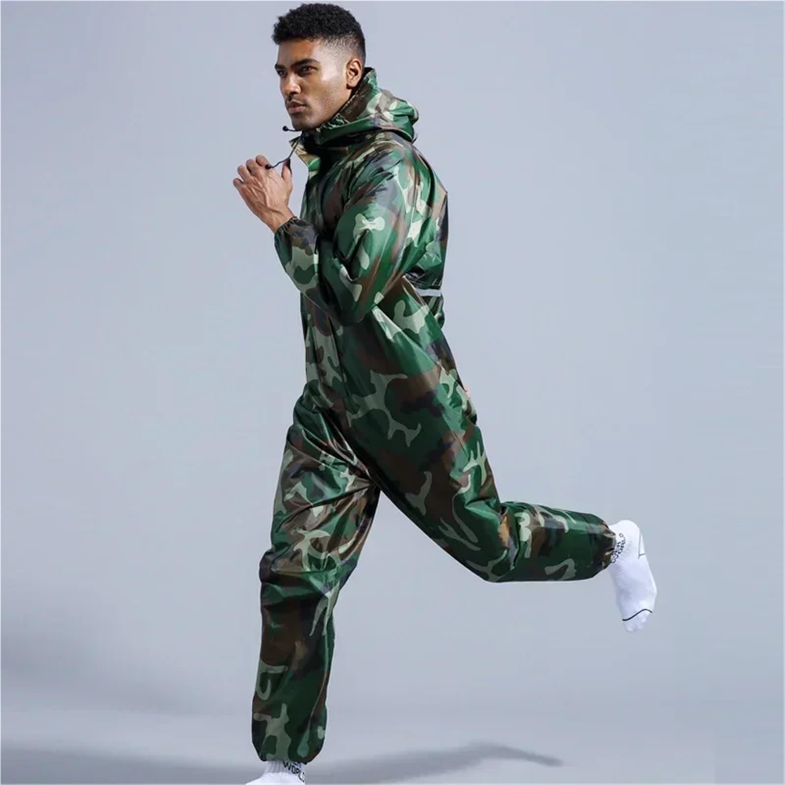 Poncho Pluie Imperméable/salopette for hommes et femmes Fission Rain Suit Coat Hooded Womens