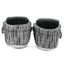 Neska Moda 6 To 12 Months Baby Girls Cotton Hook & Loop Shoes/Booties (Grey)-BT2525 gallery image